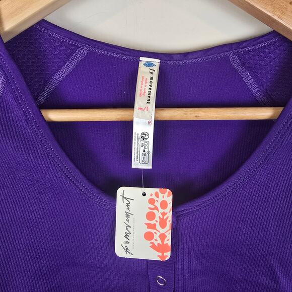 Free People Movement Women's Size M/L Dark Amethyst Bail Out Layer Long Sleeve - Picture 2 of 5